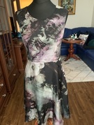 Jedwabna sukienka na podszewce Bialcon rozmiar 36/38