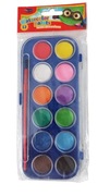 Farby akwarelowe, 12 kolorów z pędzelkiem Rexus