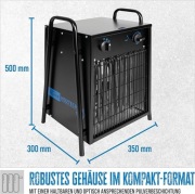 25. Nagrzewnica elektryczna Güde GH 9 EV 4,5 kW na siłę