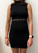 Sukienka mini czarna wiskozowa imprezowa sukieneczka Hm Divided 36 S