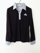 Koszula materiałowa granatowa roz.L wymiary opis firmy Monnari