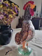 PRL-KOGUT -Szklana karafka ręcznie malowana  z lat 70 tych PRL