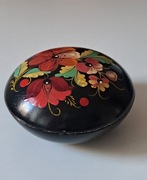 Drewniana szkatułka Petrykiwka – ukraińska sztuka ludowa ZSRR