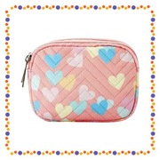 Mały, dziewczęcy, różowy portfel w serca