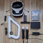 GOGLE SONY PLAYSTATION VR V2 PS5 + 2x MOVE + KARABIN AIM + ZESTAW GIER