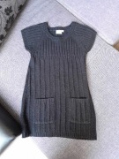 Czarna tunika z  kieszeniami 