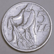 5 zł złotych 1958 r. - rybak 2