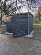 Wiata garażowa śmietnikowa 3x2 czarny mat promocja