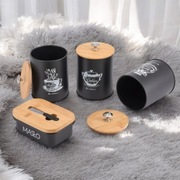 Zestaw akcesoriów kuchennych pojemników maselniczka cukier kawa herbata