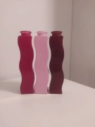 Zestaw trzech wazonów Ikea - różowe