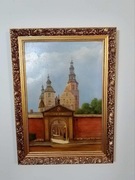 Stary obraz na płótnie sygnowany 