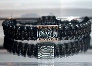 BRANSOLETKA RUNA TRIQUETRA DO WYBORU MOCNY SZNUREK STAL SZLACHETNA 316L  