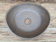 Umywalka nablatowa stare złoto, mosiądz, patyna, rustykalna, industrialna