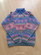 Sweter Vintage 90s La Mode des Montagnes | Wzory Retro Aztec | M/L