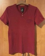 T-shirt House Basic S męski bordowy bawełna 100%