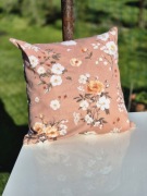 Poszewka na poduszkę 40x40 kwiaty bawełna, pościel 