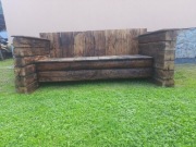 Kanapa ogrodowa ze starych belek