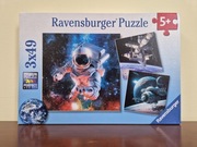 Puzzle Ravensburger +5 lat kosmonauta Space adventure 3x49p