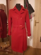 Płaszczyk flauszowy damski czerwony 