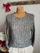 Szary sweter damski ażurowy Gap oversize S – stan bardzo dobry