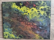 Obraz 'Powstanie wszechświata',na płótnie 24x30cm, prezent, abstrakcja