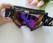 Gogle narciarskie snowboardowe czarne chrome premium 