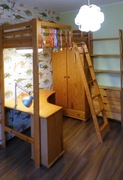 SUPER zestaw - łóżko piętrowe, szafa, biurko,regał