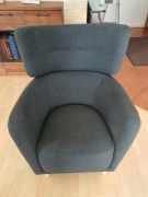 OSKARSHAMN Fotel uszak ciemnoszary IKEA