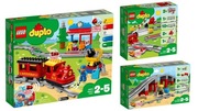 LEGO DUPLO 10874 Pociąg Parowy + 10872 + 10882 (duży zestaw kolejowy)