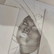 Portret ołówkiem Kate Winslet Titanic 