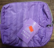 pikowana kosmetyczka Avec w fioletowym kolorze. 