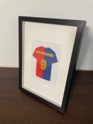 Personalizowana koszulka piłkarska 3D w ramce z dedykacją | 14 wzorów