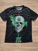 Koszulka liść marichuany czaszka