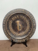 Piła Duży Talerz Kolekcjonerski Miedziany Orkiestr Dętych 1980 Prl