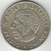 Szwecja 1 krona korona 1961 - 25 mm - srebro Ag