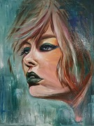 Obraz Olejny 40x50 Recznie Malowany Prezent Święta Mikołaj dekoracja na świ