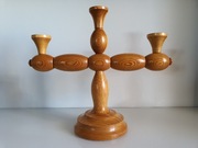 Świecznik drewniany Stig Johansson, Smalandsslojd, lata 60-te XX wieku