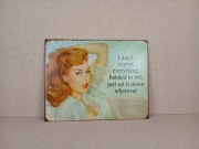 Retro blacha z grafiką vintage Pin Up Girl USA Desperate Enterprises