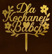 TOPER DZIEŃ BABCI, złoty, srebny, czarny połysk/mat