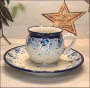 *Kubek ceramiczny 320 ml talerz Z.C.B. 19cm ceramika Bolesławiec