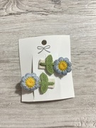 Spinki do włosów szydełkowe kwiatki handmade