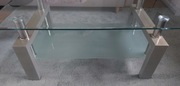 Stolik szklany prostokątny 2 poziomy