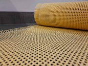 Plecionka rattanowa, krata, yellow color