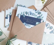 Kartka dla Mamy - Dzień Matki - Kartka z eukaliptusem i kopertą