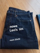 Nowe jeansy Levi's 505 (ciemne granatowe) rozm 33x32