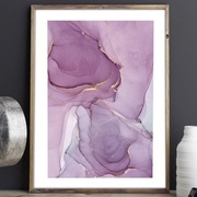 A3 Plakat Myst abstrakcja róż subtelna delikatna 