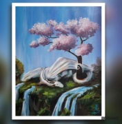 Zaczarowany smok-obraz sen