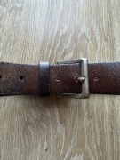 Pasek Skóra Vintage Brąz 85 cm