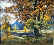 Obraz olejny Jesienna dęby 