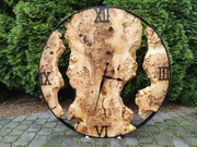 Duży zegar drewniany Ø100 cm – rękodzieło – loft, industrial 